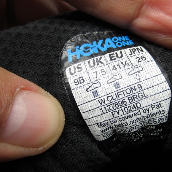 Hoka Running Shoes Womens 9 B Black Clifton 9 Lightweight Lace-Up Athletic - Picture 4 of 16